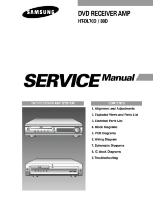 Samsung ht dl70 service manual cover