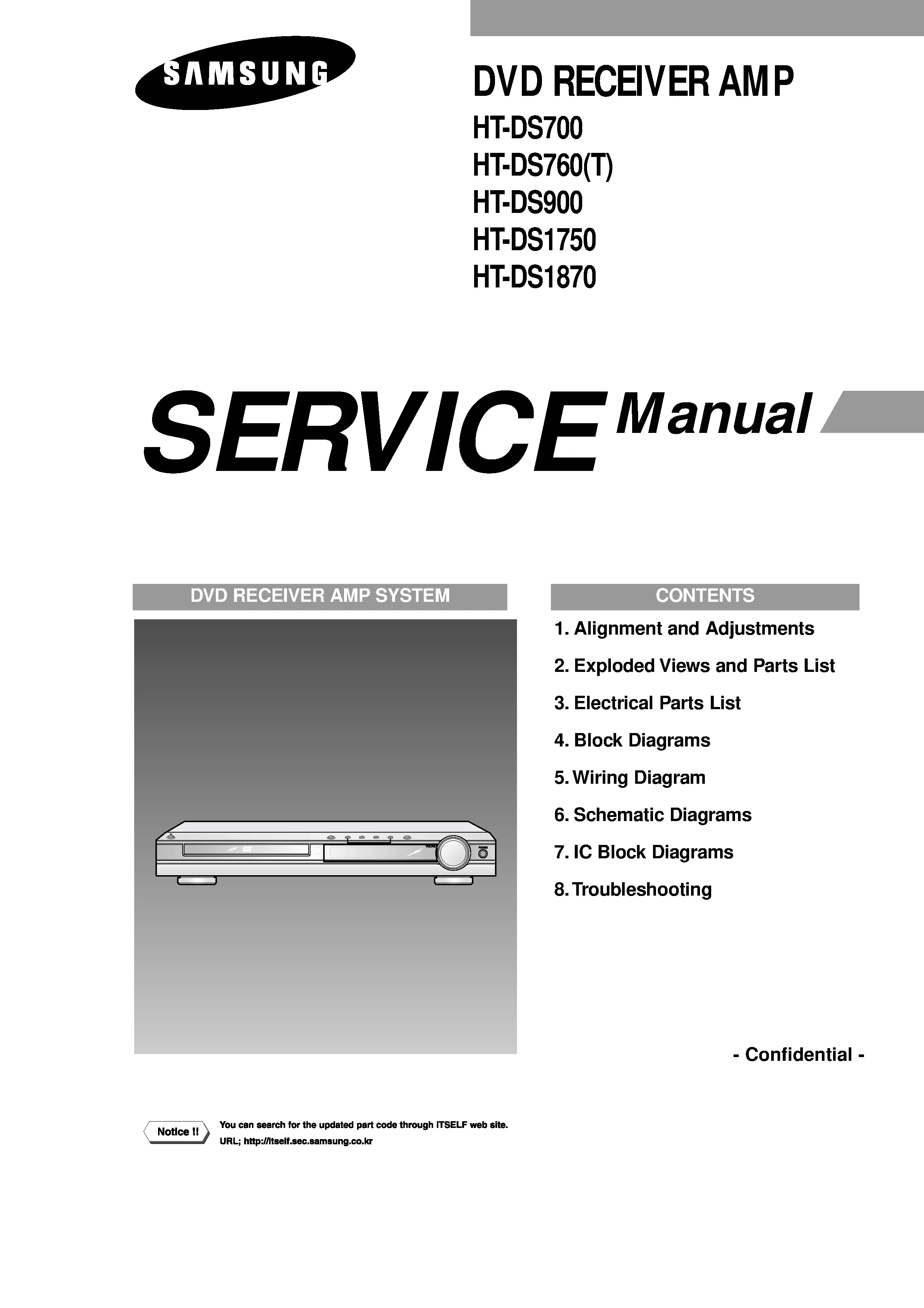 Samsung ht ds900 service manual cover