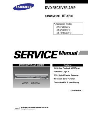 Samsung ht kp30r up30r tkp33r service manual cover