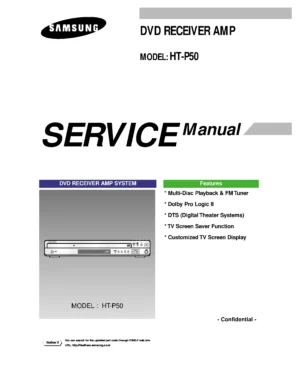 Samsung ht p50 service manual cover