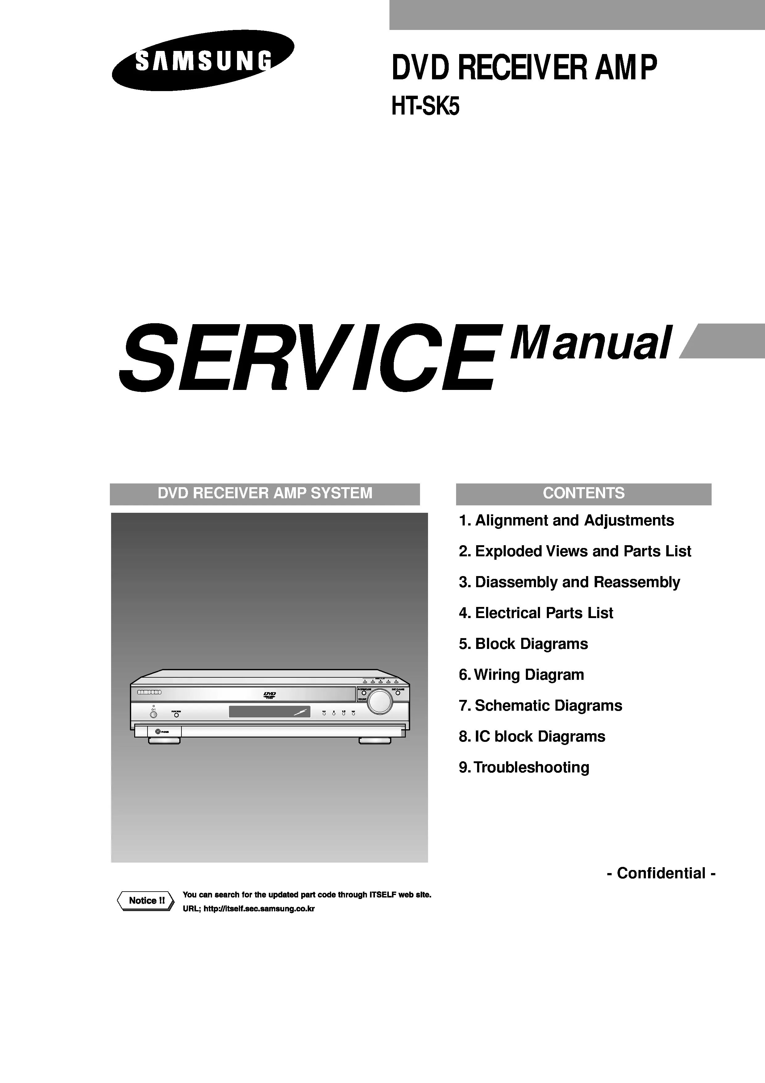 Samsung ht sk5 service manual cover
