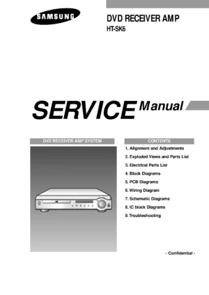 Samsung ht sk6 service manual cover