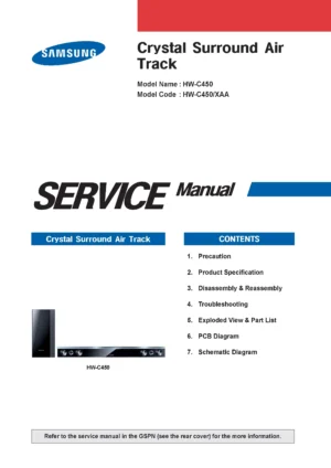 Samsung hw c450 service manual cover