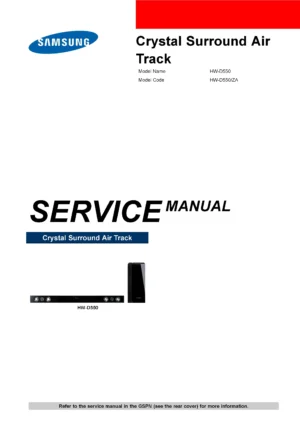 Samsung hw d550 service manual cover