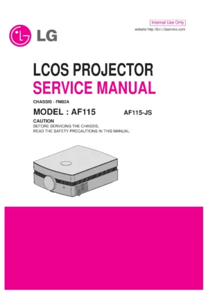 Lg af115 service manual cover