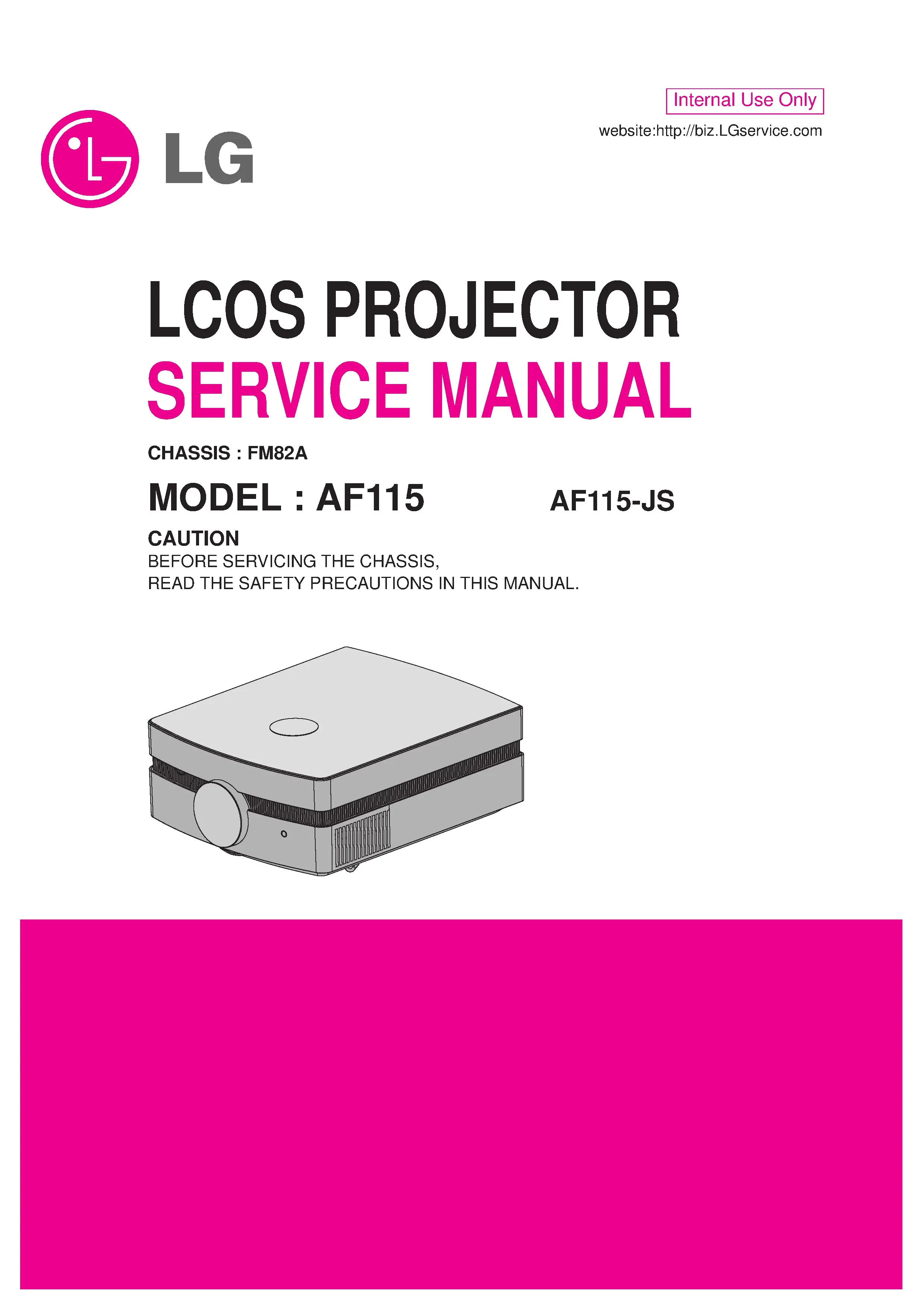 Lg af115 service manual cover