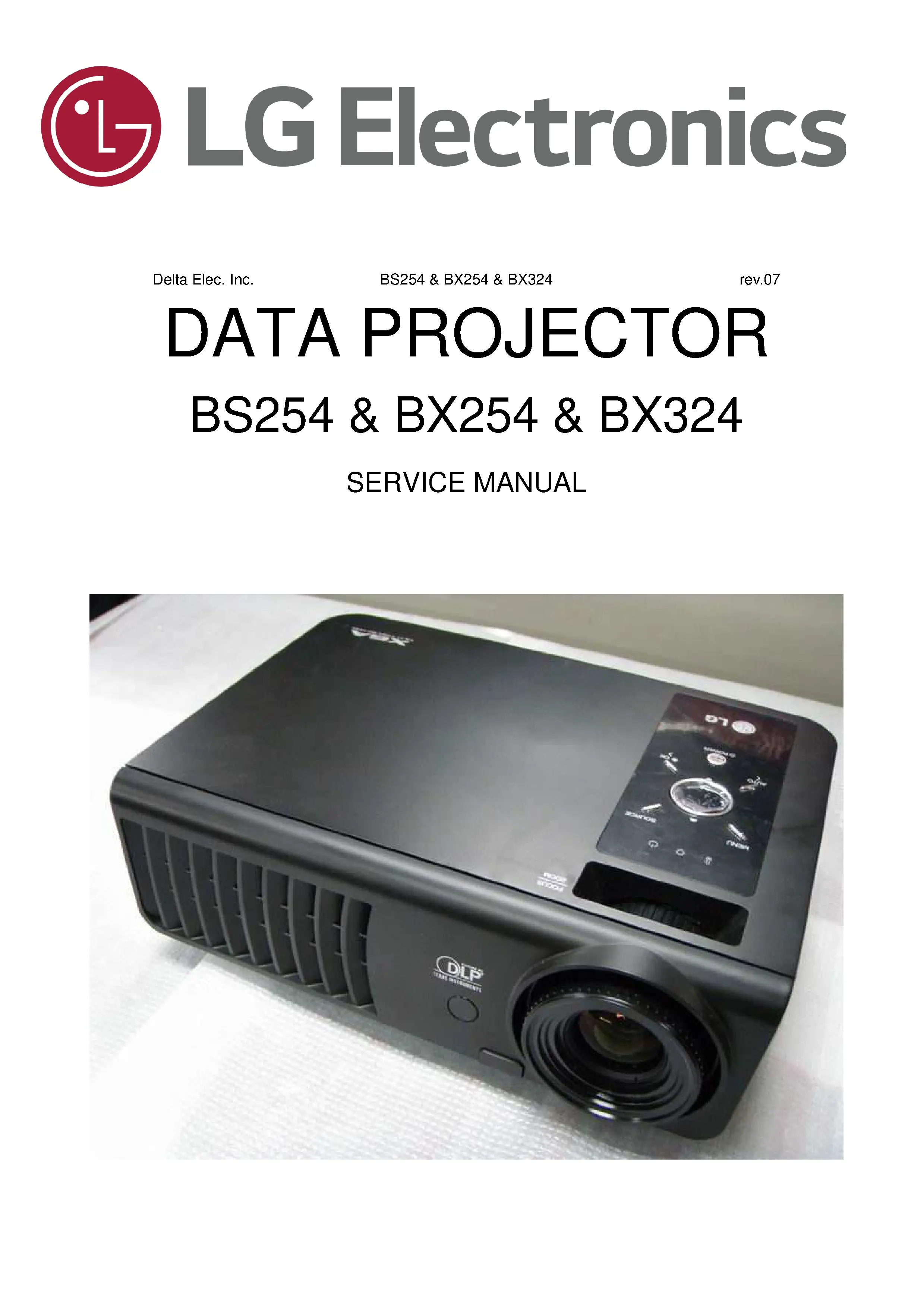 Lg bs254 service manual cover