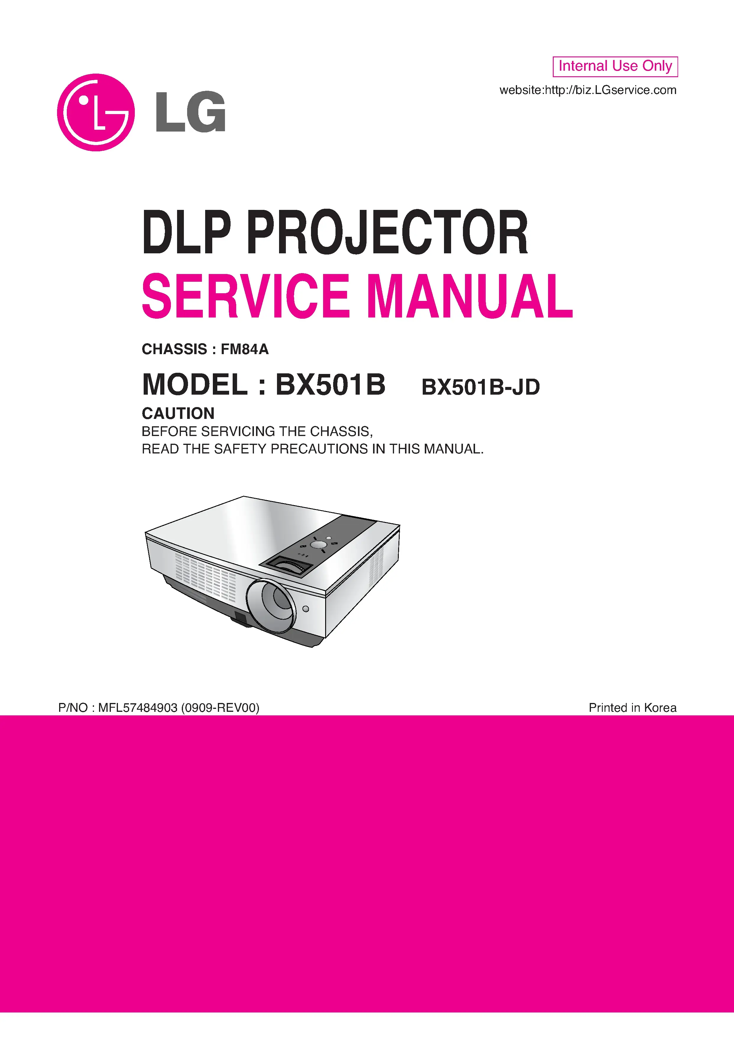 Lg bx501b service manual cover