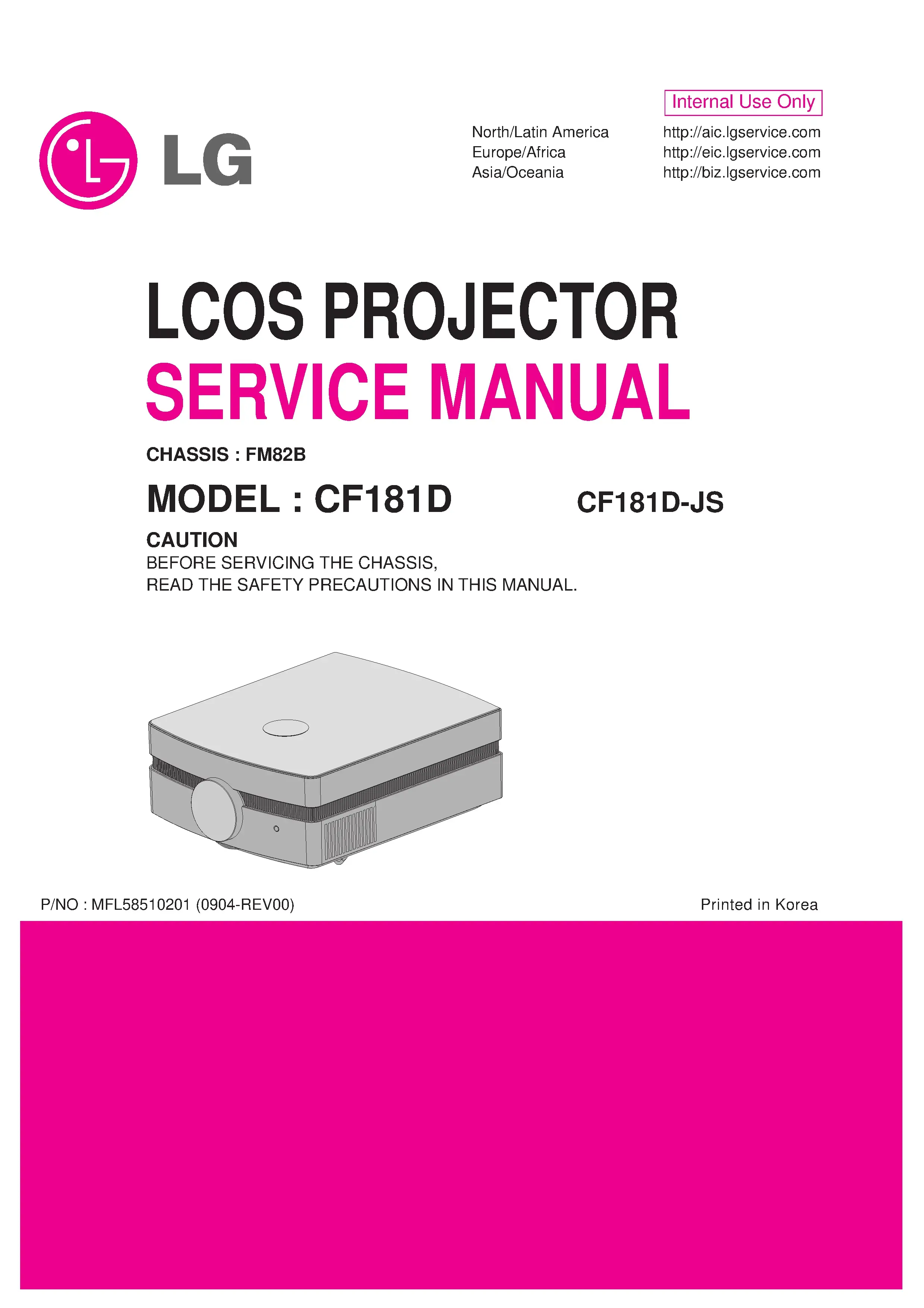 Lg cf181d service manual cover