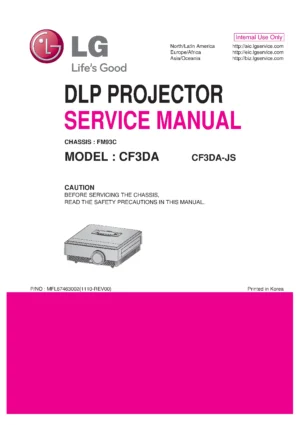 Lg cf3da service manual cover