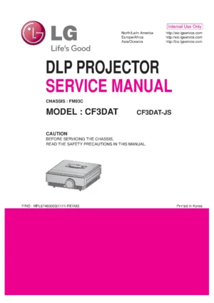 Lg cf3dat service manual cover