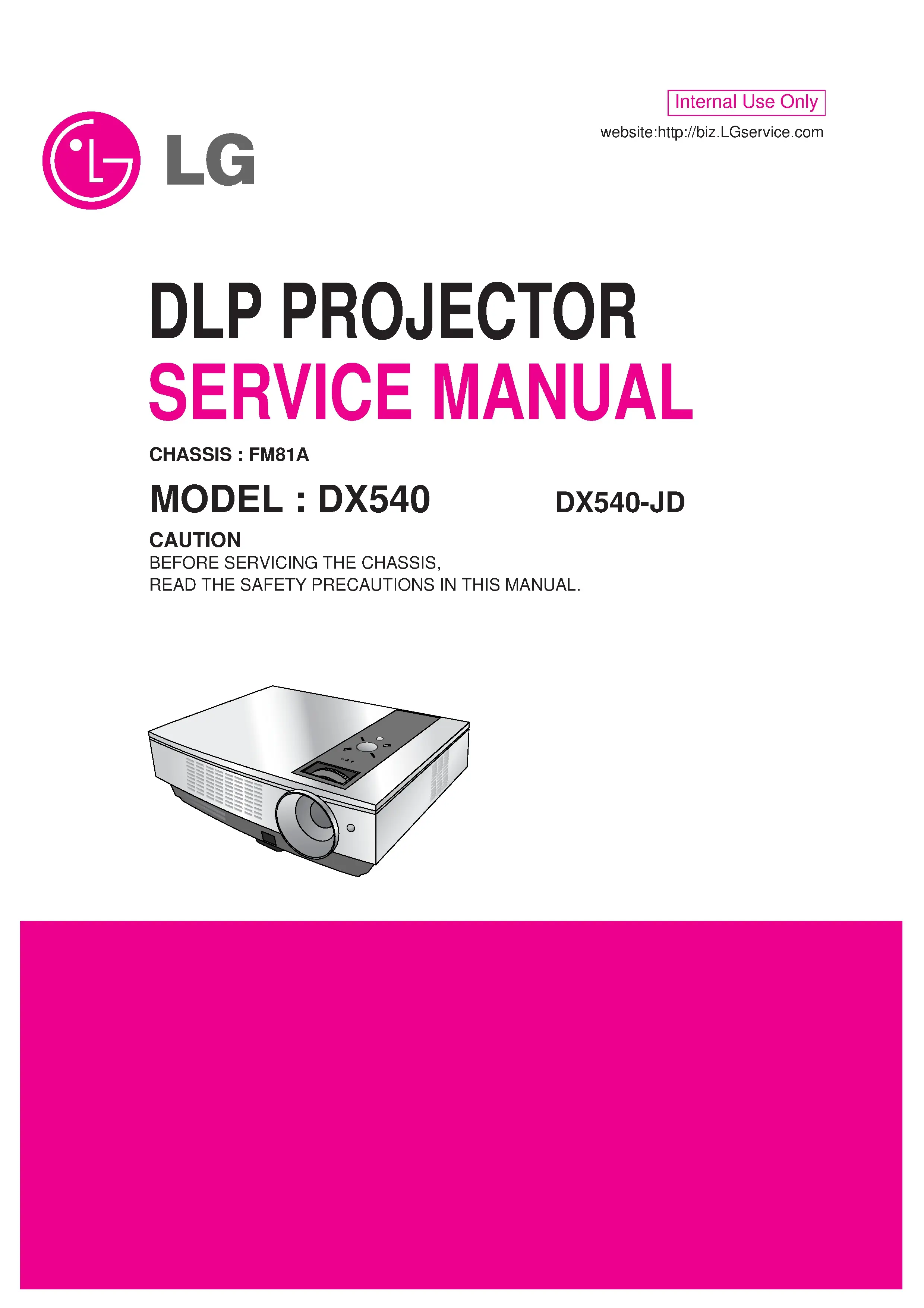 Lg dx540 service manual cover