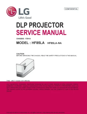 Lg hf85la service manual cover