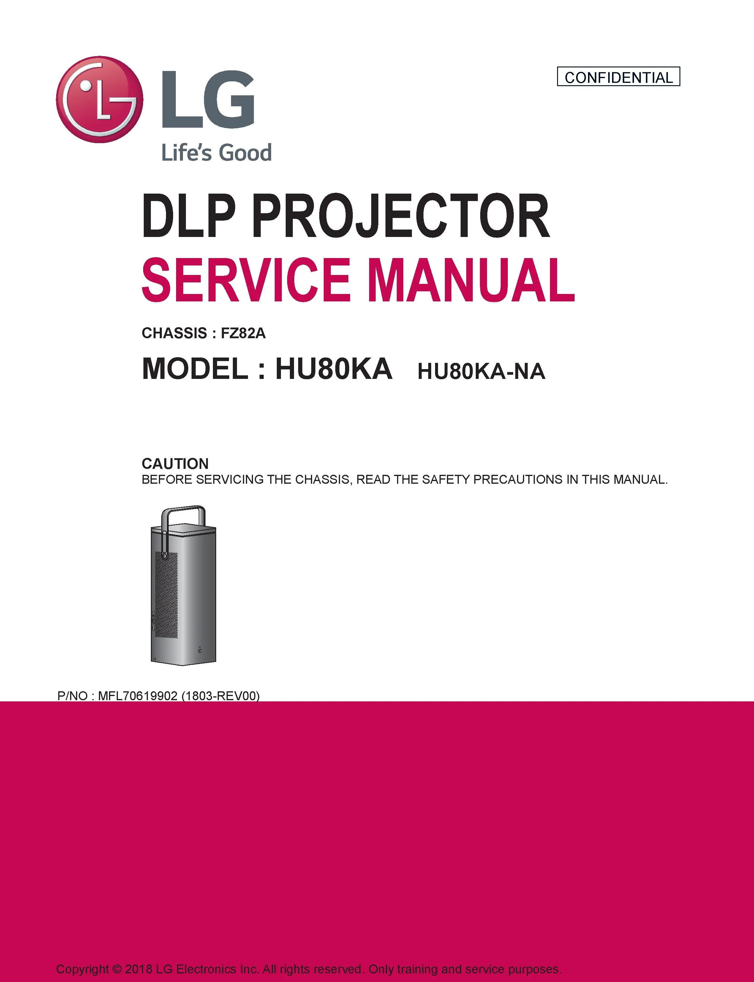 Lg hu80ka service manual cover
