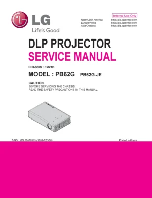 Lg pb62g service manual cover