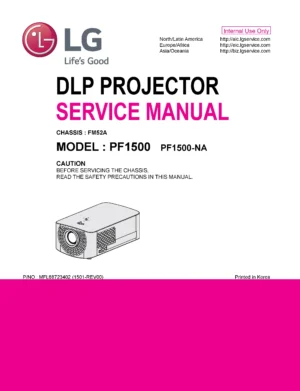 Lg pf1500 service manual cover