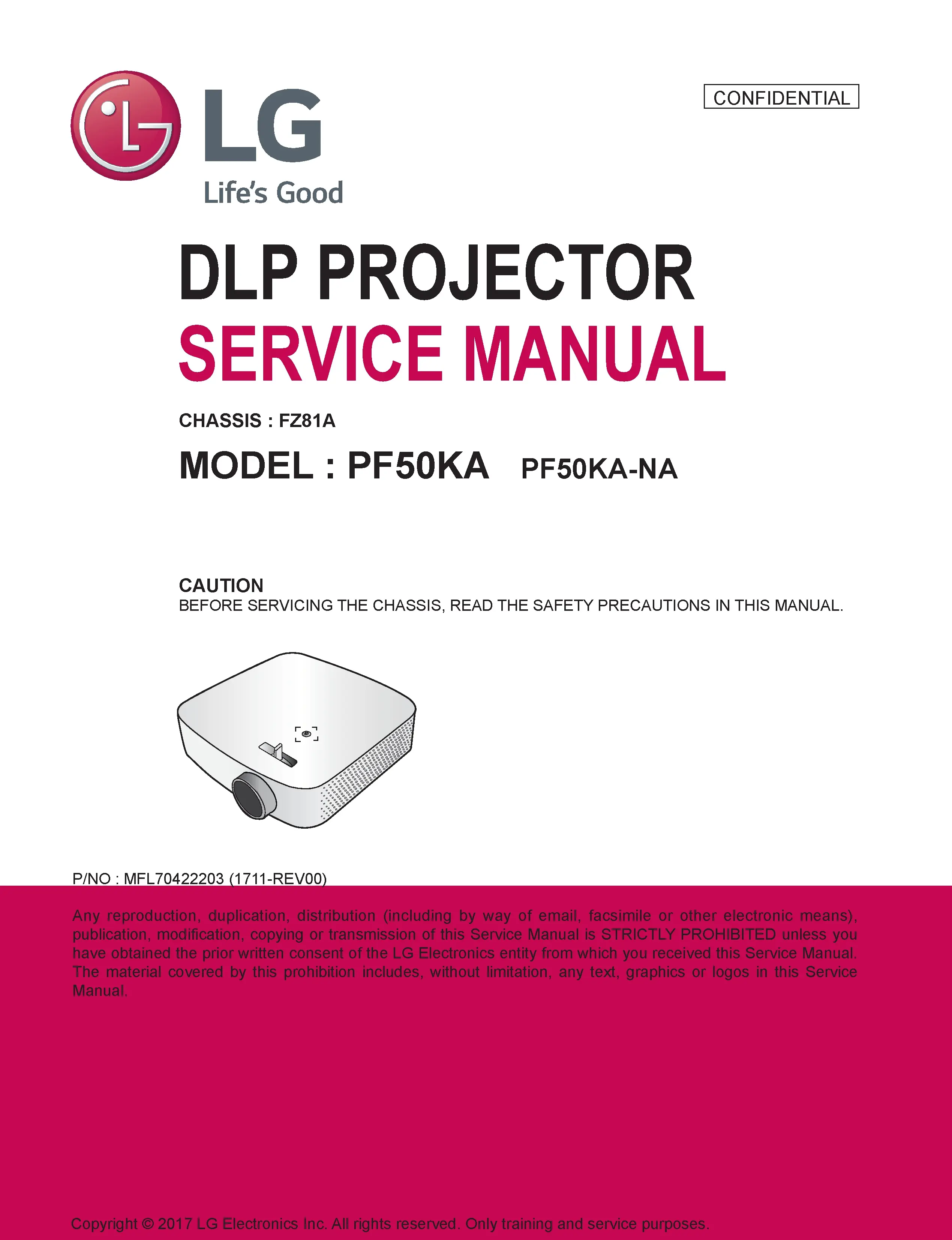Lg pf50ka service manual cover