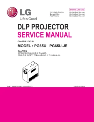 Lg pg65u service manual cover