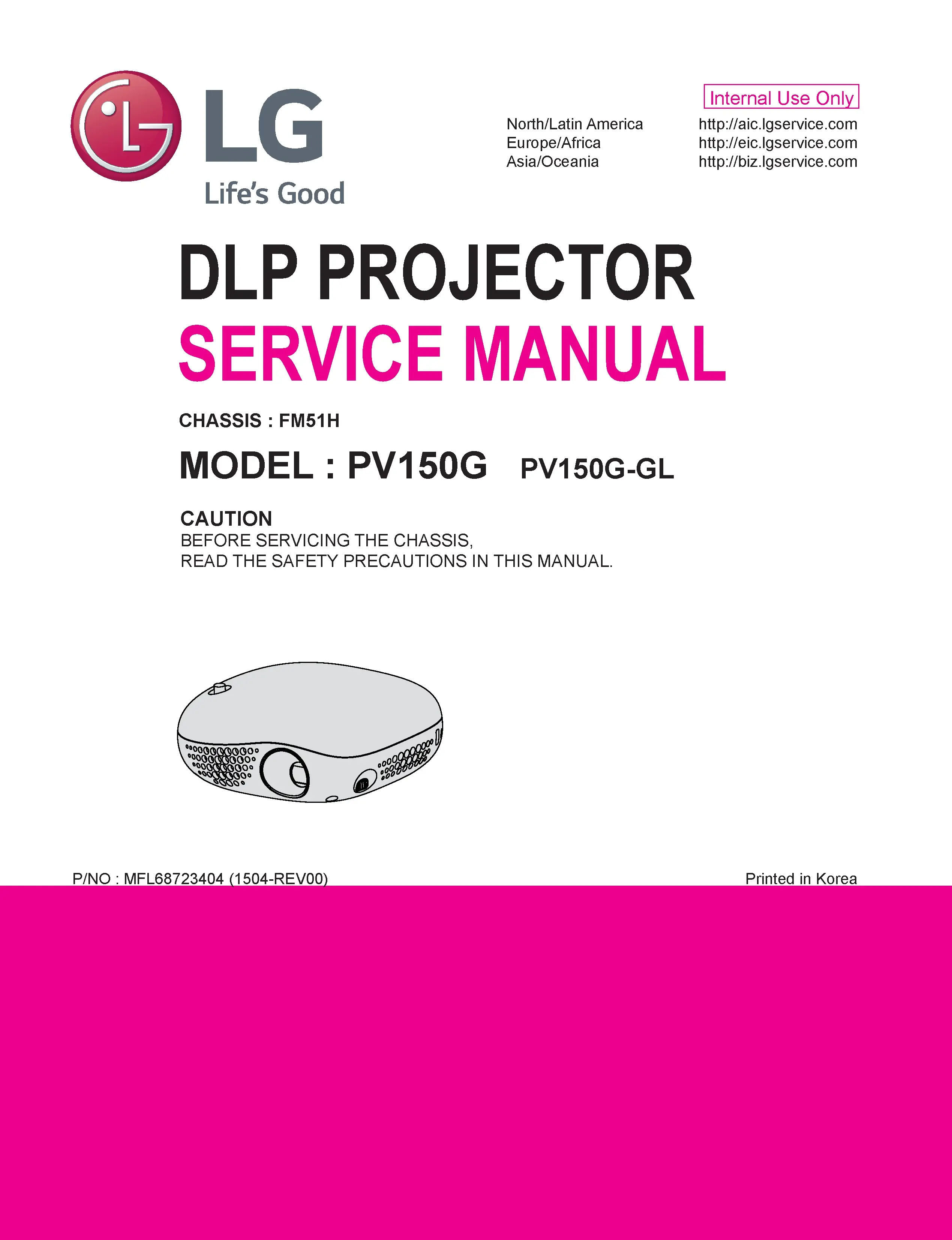 Lg pv150g service manual cover