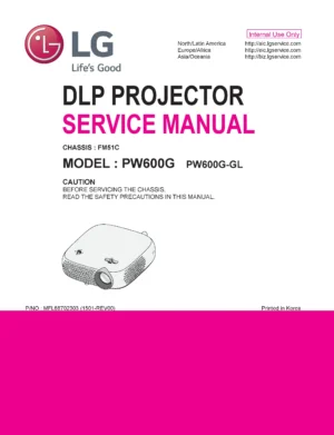 Lg pw600g service manual cover