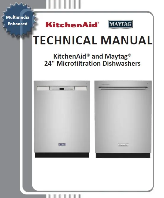 Maytag kitchenaid 24 inch microfiltration dishwashers 2023 service manual cover