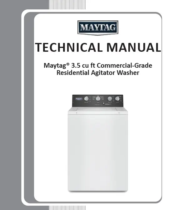 Maytag mvwp585gw mvwp586gw service manual cover
