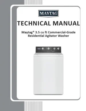 Maytag mvwp586gw mvwp575gw service manual cover