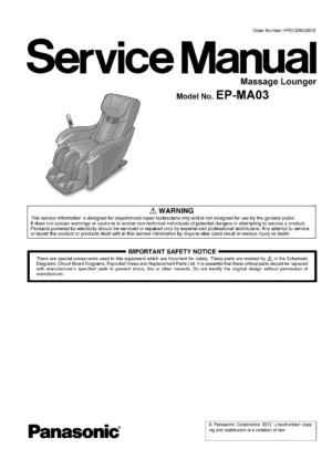 Panasonic ep ma03 service manual cover