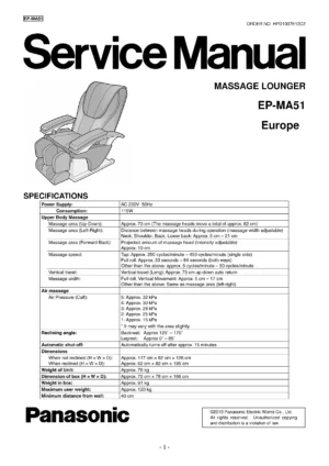 Panasonic ep ma51 eu service manual cover