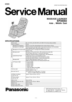 Panasonic ep30002 asia service manual cover