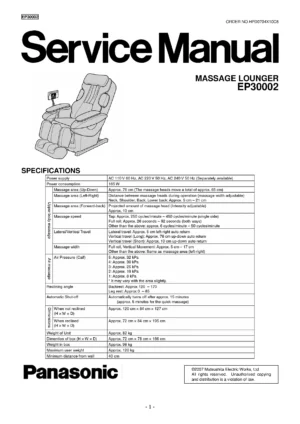 Panasonic ep30002 service manual cover