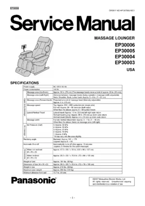 Panasonic ep30006 ep30005 ep30004 ep30003 service manual cover