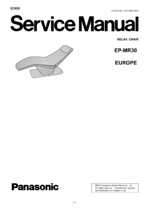 Panasonic epmr30 service manual cover