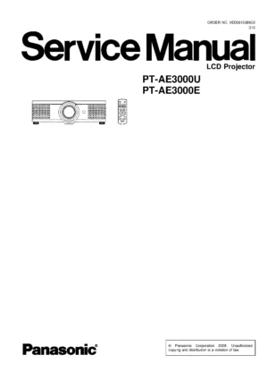 Panasonic pt ae3000 service manual cover
