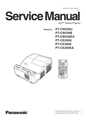 Panasonic pt cw230 service manual cover