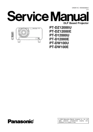 Panasonic pt d12000 dz12000 dw100 service manual cover