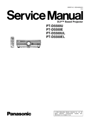 Panasonic pt d5500 service manual cover