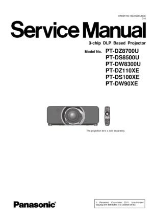 Panasonic pt dz110 ds100 dw90 service manual cover