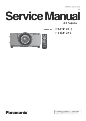 Panasonic pt ex12 service manual cover