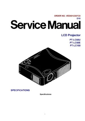 Panasonic pt lc50 lc150 service manual cover