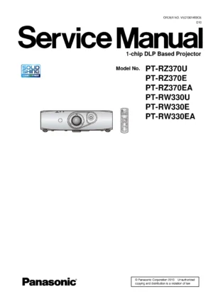 Panasonic pt rz370 rw330 service manual cover