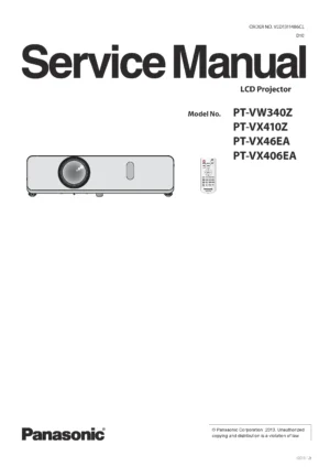 Panasonic pt vx410 service manual cover