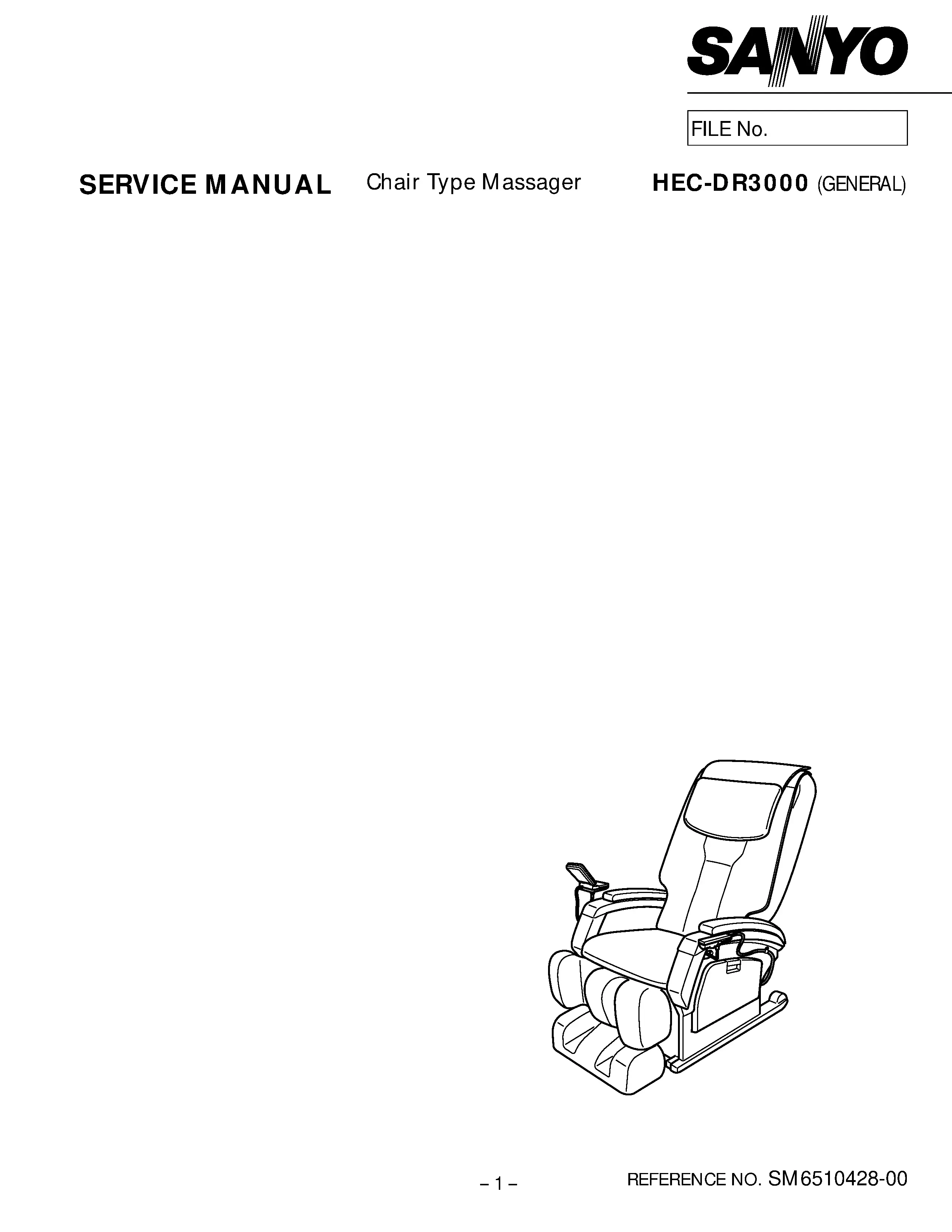 Sanyo hec dr3000 service manual cover