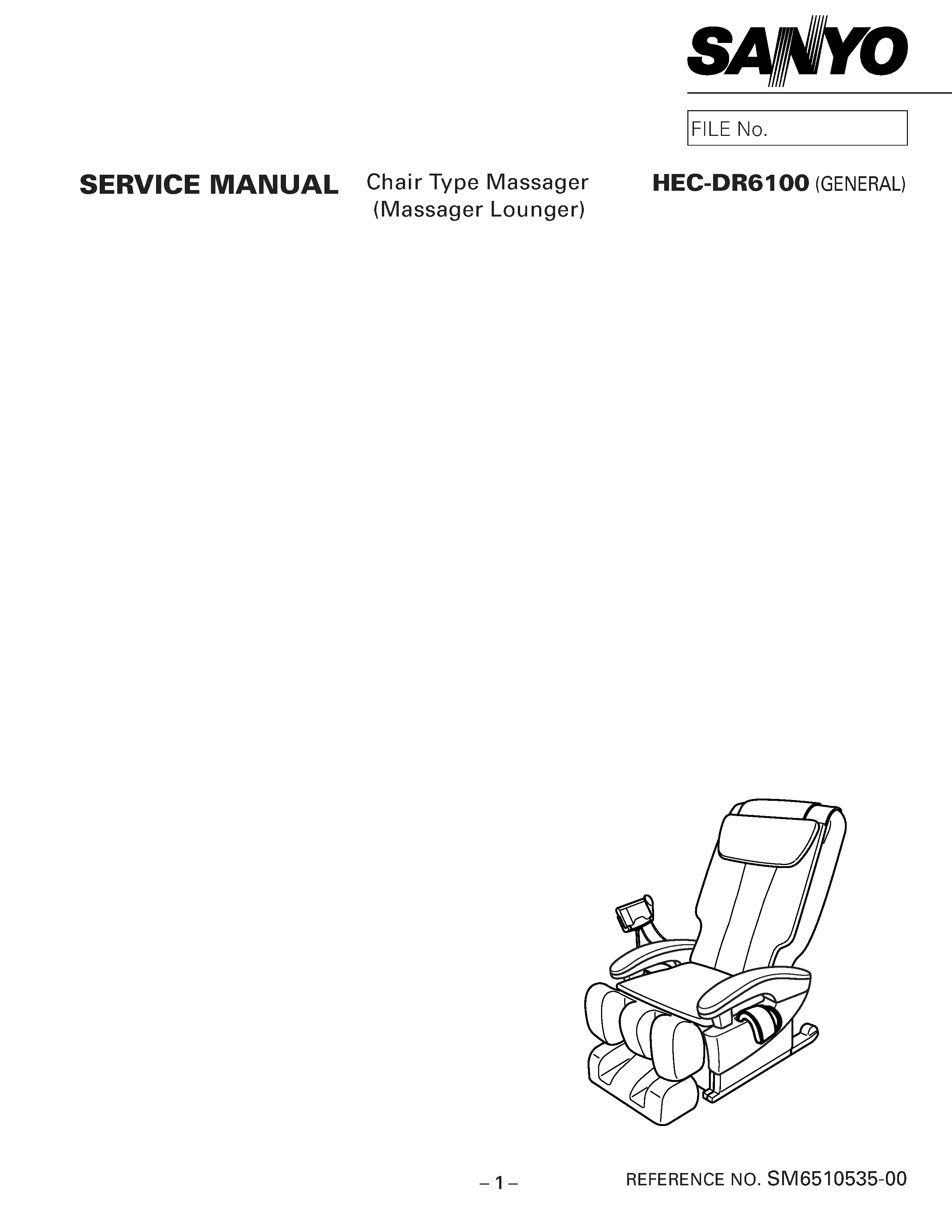 Sanyo hec dr6100 service manual cover