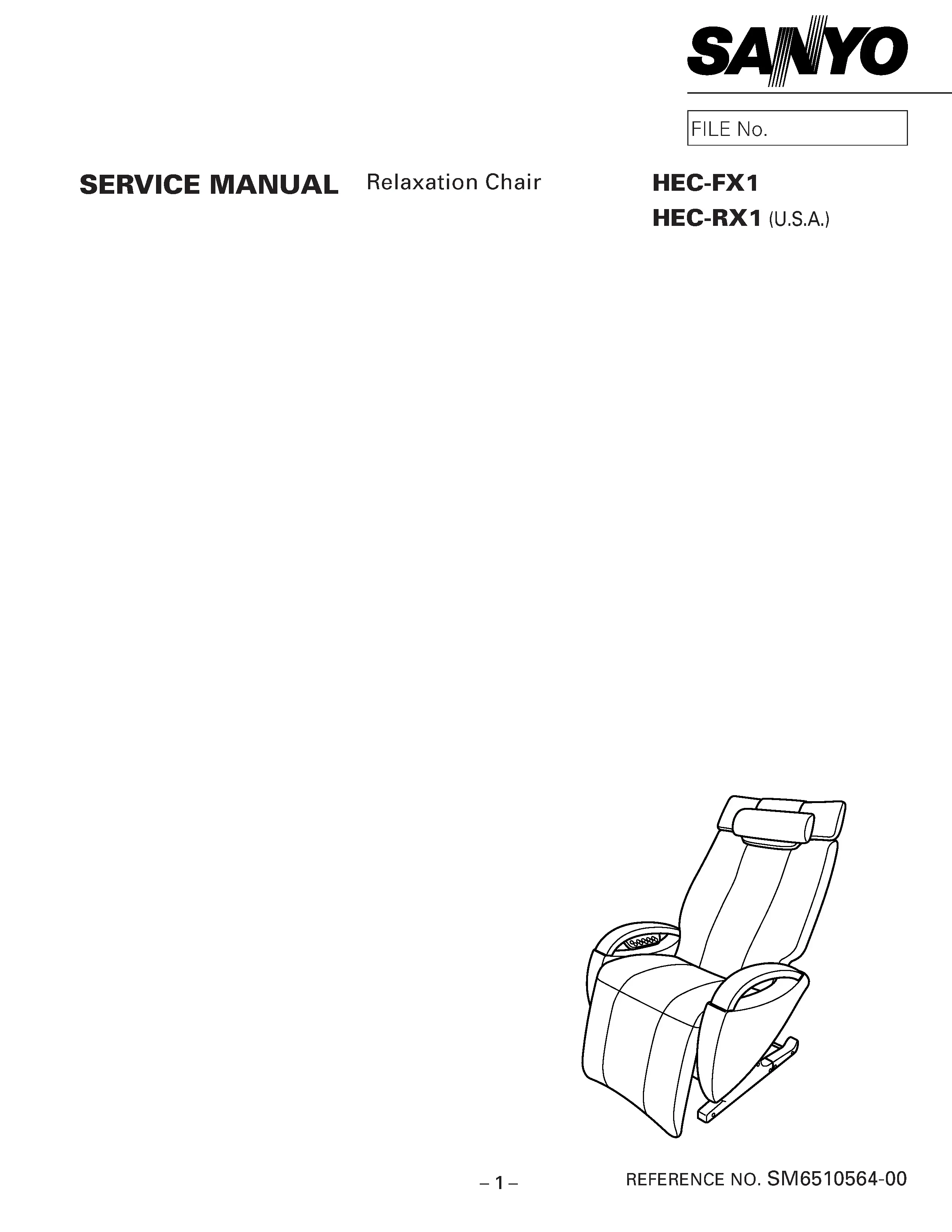 Sanyo hec rx1 fx1 service manual cover