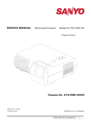 Sanyo pdg dwl100 service manual cover