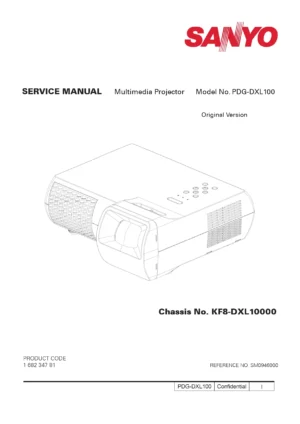 Sanyo pdg dxl100 service manual cover