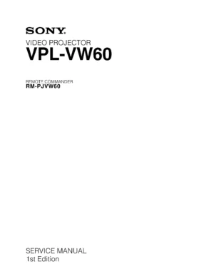 Sony rm pjvw60 service manual cover