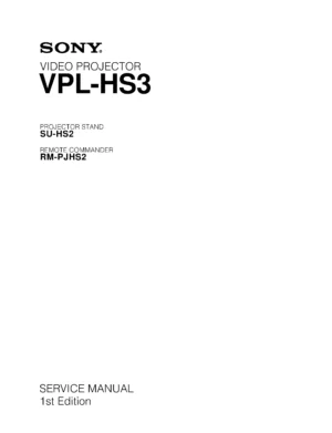 Sony vpl hs3 service manual cover