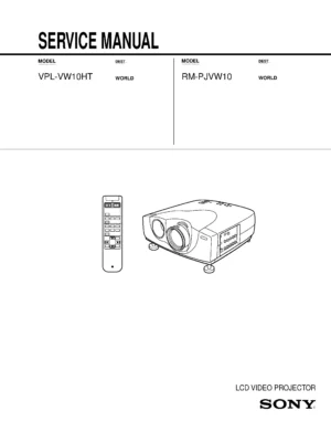 Sony vpl vw10ht service manual cover